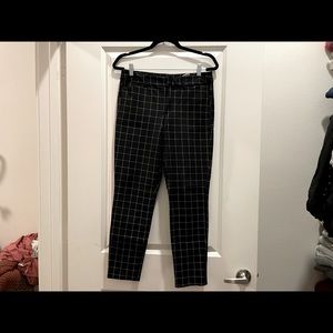 High-rise plaid pixie pants